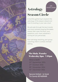 astrology season circle flyer