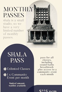a flyer for shala pass