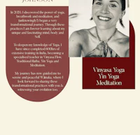 a flyer for vinnyasa yoga and meditation