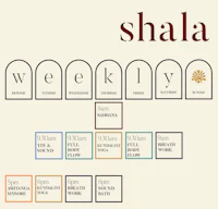 shala weekly schedule