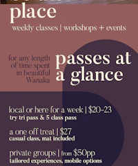 a flyer for a yoga class at a glance