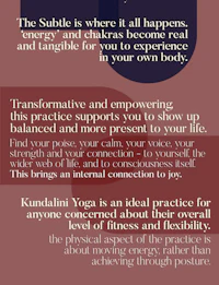 a poster with the words kundalini yoga