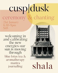 a flyer for a ceremony and chanting