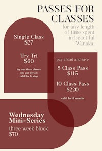 a flyer for passes for classes