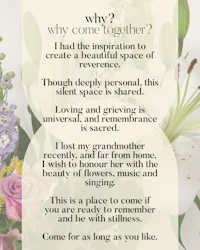 a flower arrangement with the words why are we together?