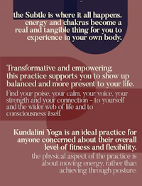 a poster with the words kundalini yoga